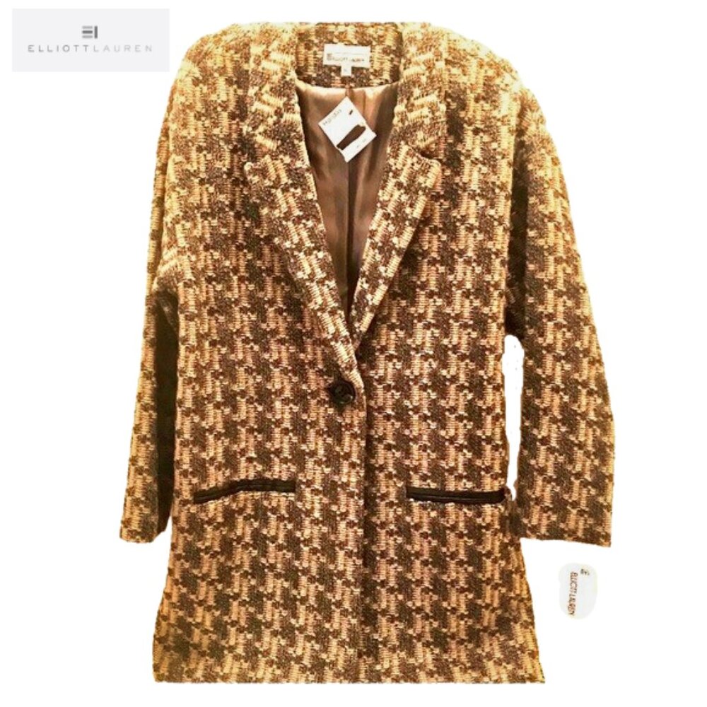 Elliott Lauren duster length 1-button jacket, NWT